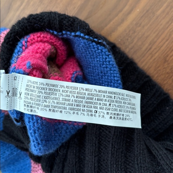 ENGLISH FACTORY METALLIC CANDY STRIPE MOHAIR BLEND SWEATER - Picture 7 of 8